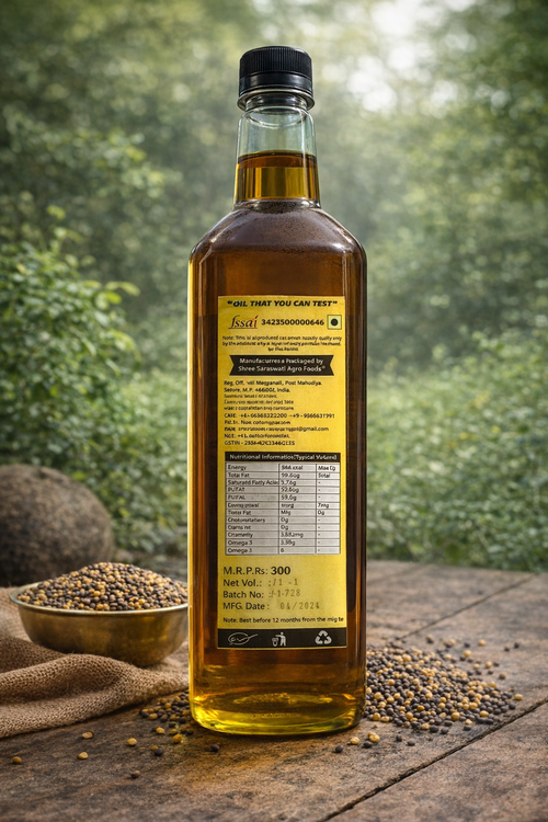 Unrefined  Kachchi Ghani Mustard Oil (15L)