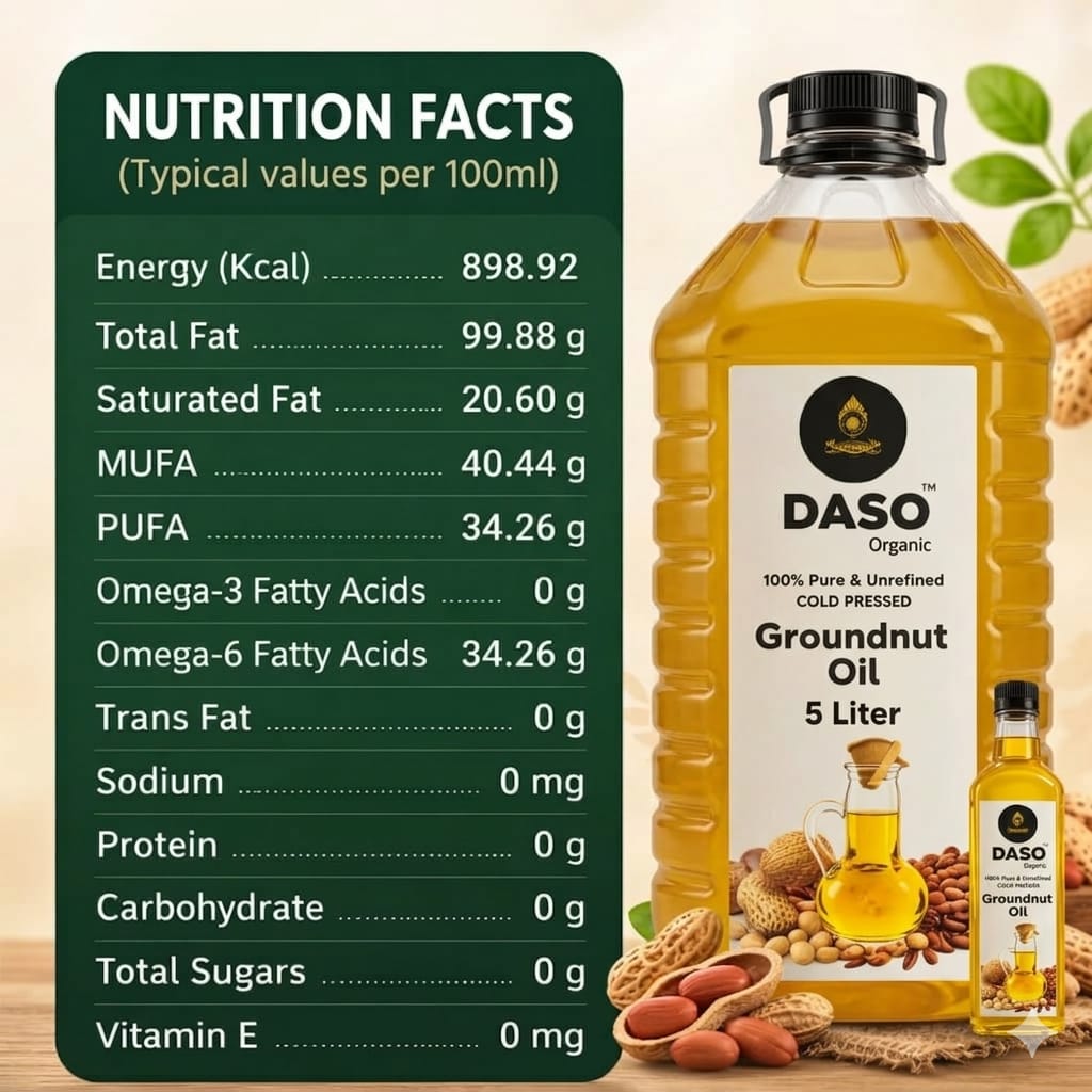 Unrefined  Kachchi Ghani Groundnut Oil (5L)